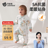 贝肽斯婴儿衣服春宝宝连体衣四季婴儿打底纯棉长袖连体衣 森林聚会-偏襟 80cm