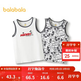 巴拉巴拉儿童背心无袖打底吊带男女童睡衣两件装【迪士尼IP】209225169202