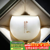 不拙羊脂玉主人杯单杯喝茶专用德化白瓷陶瓷功夫茶杯 精雕罗汉杯-静