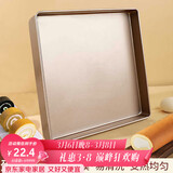 杰凯诺方形烤盘金色不粘蛋糕模具烤盘烘焙瑞士卷蛋糕卷模具烤盘 28cm