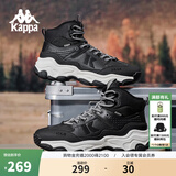 卡帕（Kappa）高帮鞋男2025新款加绒加厚棉鞋休闲鞋户外运动鞋子K0EZ5MC42R 黑色-990 40
