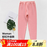 AB内衣保暖裤 女士三层夹棉纯棉中厚秋裤打底线裤秋冬棉毛裤T866 妃红-升级款Y858 3XL