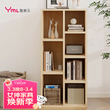 雅美乐书柜组合简易书架落地客厅卧室阳台储物收纳柜 七格柜松木色Y4382