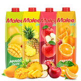 Malee果汁饮料大瓶橙汁菠萝汁芒果汁苹果汁泰国进口风味饮品团购1L*4瓶