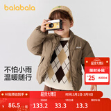 巴拉巴拉童装儿童棉服男童女童外套冬装棉衣绣花宝宝衣服 咖啡A51212 90