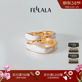 翡拉拉（fellala）「华彩缎带」耳环女复古耳饰高级感耳扣简约耳圈生日礼物新年礼物 华彩缎带耳扣|白色