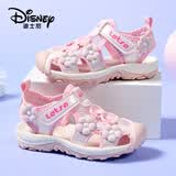 迪士尼（Disney）儿童包头凉鞋女童户外夏季凉拖鞋透气沙滩鞋 淡粉/玫红 32