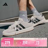 adidas「面包鞋」GRAND COURT BASE 00s休闲低帮板鞋男女阿迪达斯 奇迹矾土棕/黑色/汉玉白   40.5