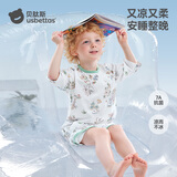 贝肽斯婴儿睡袍新款后背网眼透气儿童睡袋夏季纯棉睡衣宝宝睡裙