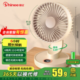 赛亿风宝充电定时USB小风扇空气循环家用风扇台挂电风扇户外便携轻音换气摇头扇床头办公室桌面小电扇