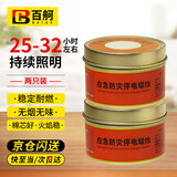 百舸（BAIGE）百舸 应急防灾蜡烛铁罐 无烟无味停电战备长期储备物资地震照明防风户外 铁盒80g两个装