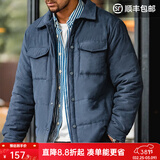 马登工装 美式休闲双面桃皮绒棉衣亲肤保暖棉服加厚棉袄短外套男春冬 藏蓝色 2XL （偏小，请参考尺码推荐）