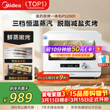 美的（Midea）空气炸锅蒸烤一体家用电烤箱蒸烤炸一体机S1 20L瀑流蒸汽/不锈钢内胆 PS2001