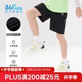 361°童装男女童梭织五分裤夏季新款小中大童运动裤男童短裤 经典黑1702 150