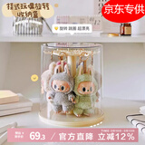 EACHY拉布布挂件展示盒旋转透明labubu毛绒公仔玩偶手办盲盒收纳展示架