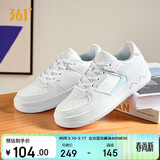 361°运动女鞋春夏季学生复古厚底增高小白休闲板鞋子女682116601F-8