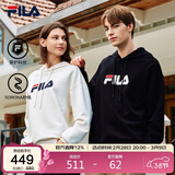 FILA斐乐官方情侣款连帽卫衣2025秋季休闲宽松针织长袖上衣