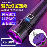 魔铁（MOTIE）大功率紫光灯鉴定紫外线伍德氏手电筒365nm荧光玉石古玩验钞烟酒
