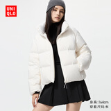 优衣库女装无缝羽绒短茄克/外套夹克478578 00 白色 M /160/84A