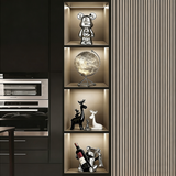 贝汉美（BHM）酒柜装饰品摆件工艺品轻奢高档大气暴力熊客厅电视柜玄关餐边柜 【4件套A】