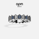APM Monaco蓝色Up and Down戒指戒指男女款情侣对戒送女友礼物 蓝色 58码