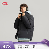 李宁火锅羽绒 新春丨男女同款防泼水防风宽松鸭绒短羽绒服AYMV431