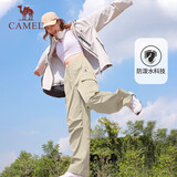 骆驼（CAMEL）休闲裤女士工装裤户外防泼水宽松阔腿直筒百搭新款伞兵运动裤子