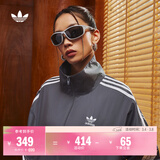 adidas情侣款复古风梭织立领夹克外套男女秋季阿迪达斯官方三叶草   深灰   2XL