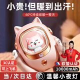 嘉柏兰暖手宝女生暖宝宝情人节礼物生日送女友暖手神器迷你暖手蛋电热宝 【粉色】10000mA容量丨五档数显