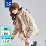 唐狮（TonLion）2026春季新款针织外套女休闲卫衣开衫连帽上衣