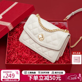 蔻一（Cnoles）包包真牛皮女士大容量单肩斜挎包高端链条小方包生日礼物送女友