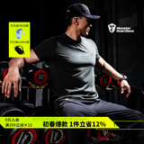 Monster Guardians 健身短袖男 修身夏季运动t恤健身跑步训练上衣潮流简约基础圆领t Army Green 军旅 M (健身必入)