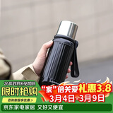 乐扣乐扣（LOCK&LOCK）保温杯便携硅胶提手男女简约随行保温保冷水杯子500ml黑色