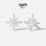 APM Monaco【38女神节礼物】六芒星银耳钉女耳环银耳饰时尚饰品送女友