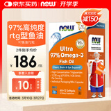 诺奥（NOW）97%高纯度深海鱼油小知己鱼油72粒omega3高含量呵护心血管中老年 72粒*1瓶