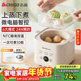 志高（CHIGO）煮蛋器 蒸蛋器 温泉蛋机 智能定时自动断电 煮鸡蛋神器溏心蛋茶叶蛋 小型蒸锅早餐一体机NE-250A