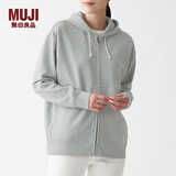 MUJI MUJI 男女通用 紧密编织毛圈 拉链连帽衫 休闲外套 无性别 卫衣 灰色 S -M(165/88A)