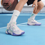 李宁童鞋儿童篮球鞋男大童风影2 V3支撑稳定舒适运动鞋37YKBW036-7