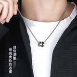 mini&yaya【父亲节礼物送爸爸】男士项链男生转运珠吊坠男生个性时尚潮流