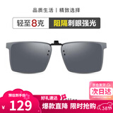 海伦凯勒近视眼镜太阳镜夹片 时尚偏光男女近视驾驶专用墨镜夹片H801C11