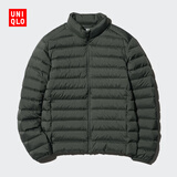 优衣库男装高级轻型羽绒茄克羽绒服外套休闲夹克470067 57 深橄榄色 S /165/84A