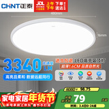 正泰吸顶灯LED卧室灯阳台过道灯具超薄超亮三防灯白光灯饰48W正白光