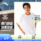 安踏（ANTA）多彩T | 短袖T恤男女夏季圆领上衣情侣同款吸湿排汗宽松休闲短T 【经典logo】纯净白8103-7 XL 男180/女175