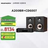 马兰士（MARANTZ）CD6007+普乐之声A200 cd机有源HIFI音响蓝牙5.3发烧监听音箱家用电脑电视音箱 胡桃