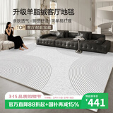梦蜓仿羊绒客厅地毯 亲肤柔软防滑 流云 现代简约 200*300cm