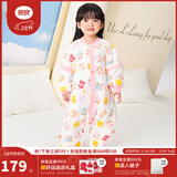 良良（liangliang）婴儿睡袋夏季空调房防踢被宝宝纯棉可拆袖儿童睡袋 拼图粉·秋冬款【适合15-20℃】 XL（建议身高90-105cm）