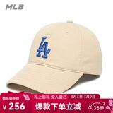 MLB官方男女帽子软顶棒球帽休闲鸭舌帽户外运动春春遮阳帽妇女节礼物 洛杉矶道奇队/米黄色/66 均码 F
