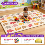 帕克伦xpe宝宝爬行垫2cm加厚婴儿爬爬垫客厅室内家用无甲醛儿童防摔地垫 五彩小象+量身高200x180x2cm 【XPE覆膜卷筒款】
