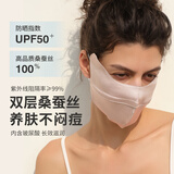 万物生秋冬真丝防晒口罩防紫外线防风女士100%桑蚕丝高颜值遮阳面罩脸罩
