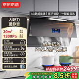 京东京造【灵犀星夜灰】超薄近吸抽吸油烟机 30风量变频家用 静音一级能效大吸力免清洗上门安装JZG01